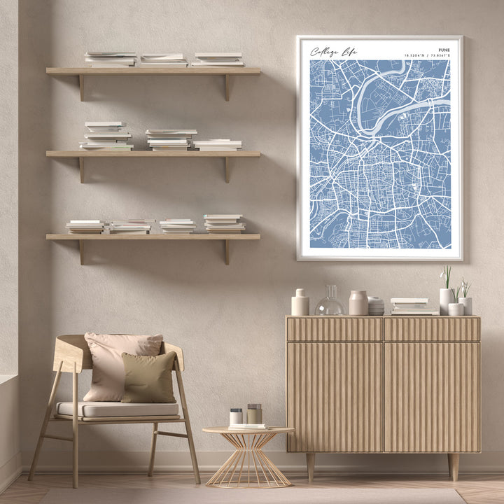 Map Art - Powder Blue - Modern #2 Nook At You  