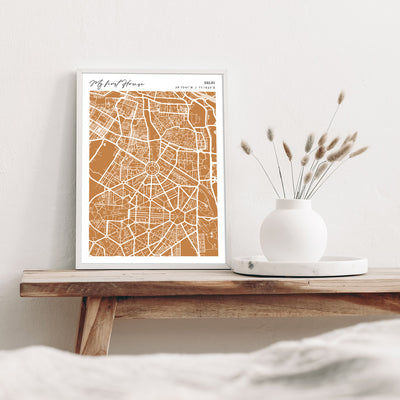 Map Art - Mustard - Modern #2 Nook At You  