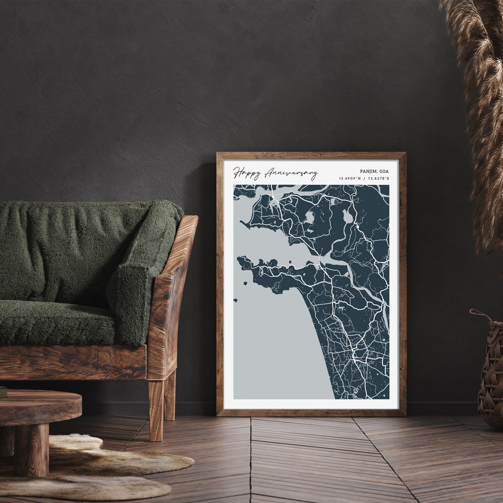 Map Art - Deep Blue - Modern #2 Nook At You  