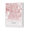 Custom Map Art - Baby Pink - Classic
