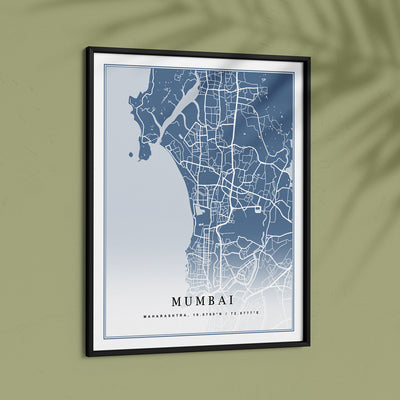 Map Art - Powder Blue - Classic Nook At You  