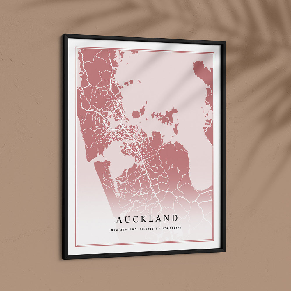 Map Art - Baby Pink - Classic Nook At You  