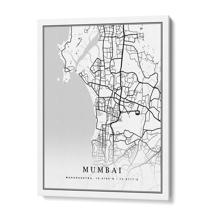 Map Art - White - Classic Nook At You Canvas Gallery Wrap