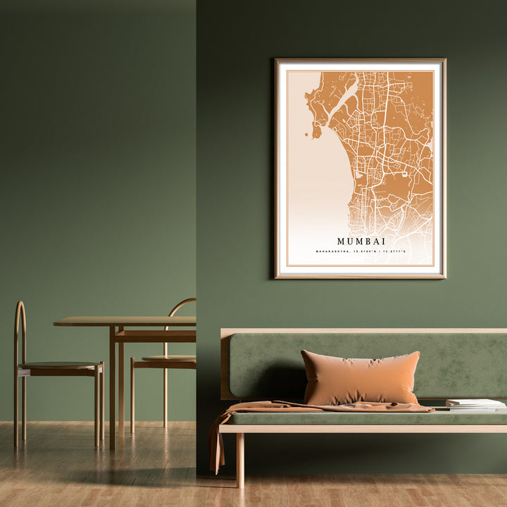 Map Art - Mustard - Classic Nook At You  