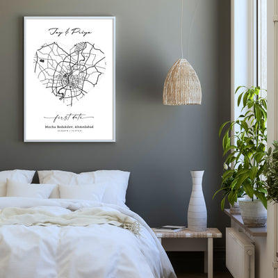 Map Art - White - Love Nook At You  