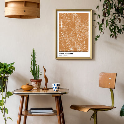 Map Art - Mustard - Pantone Nook At You  
