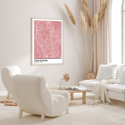 Map Art - Baby Pink - Pantone Nook At You  