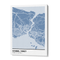 Custom Street Map Art - Powder Blue - Pantone