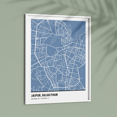 Map Art - Powder Blue - Pantone Nook At You  