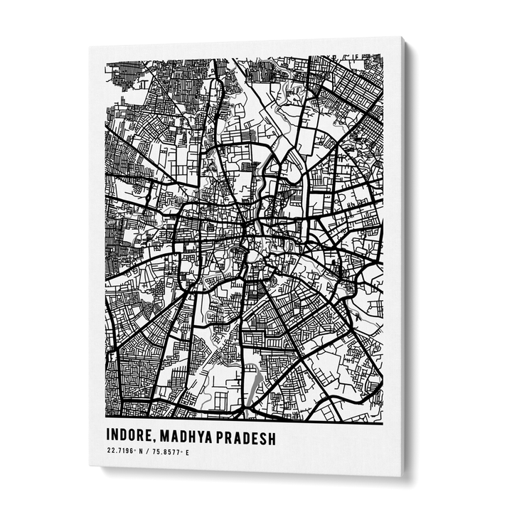 Map Art - White - Pantone Nook At You Canvas Gallery Wrap