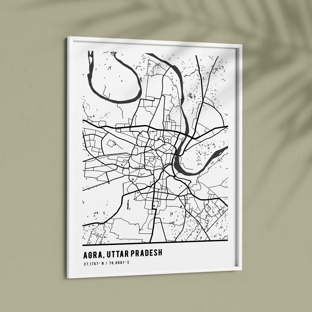 Map Art - White - Pantone Nook At You  
