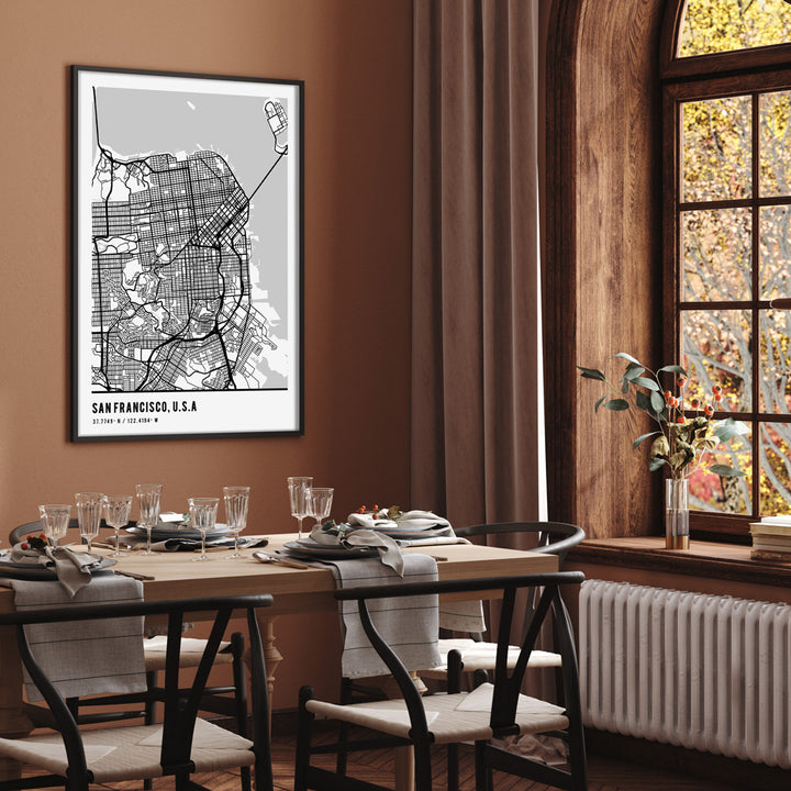 Map Art - White - Pantone Nook At You  