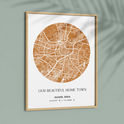 Map Art - Mustard - The Minimalist Nook At You  