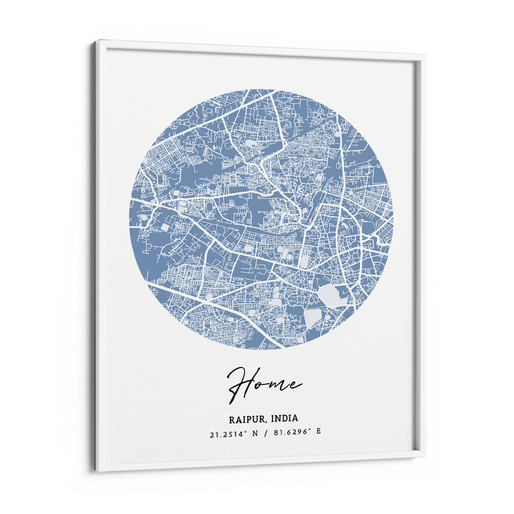 Paper Blue Map Custom Map Art – Powder Blue Minimalist City Map Print | Personalized ...