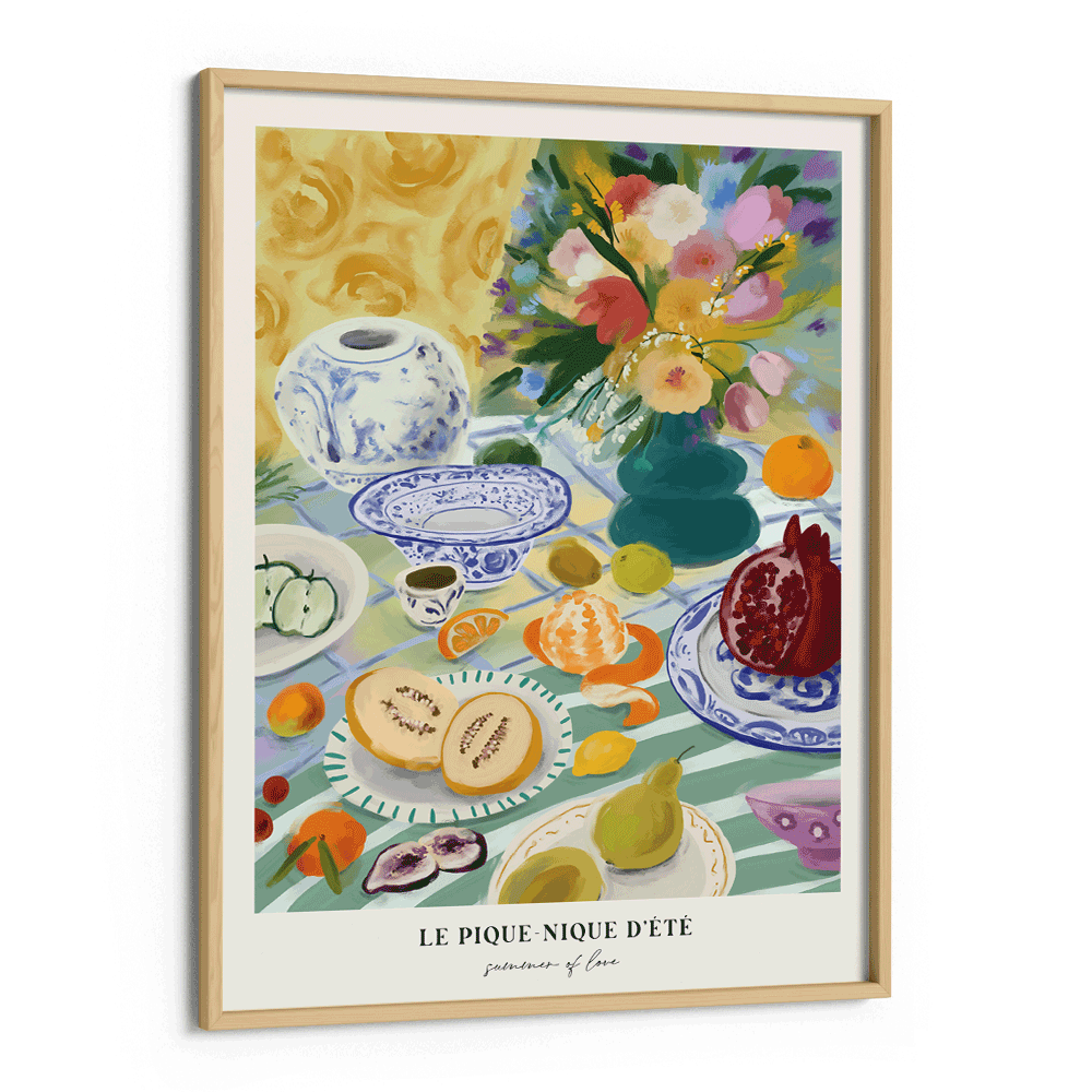 Summer Picnic Nook At You Matte Paper Wooden Frame