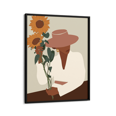 Sunflower Harmony Nook At You Matte Paper Black Frame