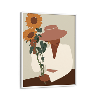 Sunflower Harmony Nook At You Matte Paper White Frame