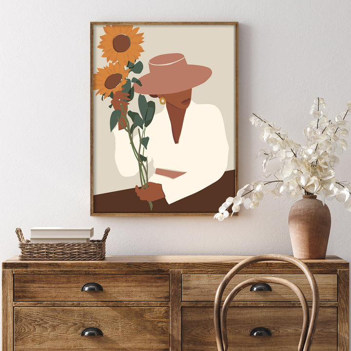 Sunflower Harmony Nook At You Matte Paper Rolled Art