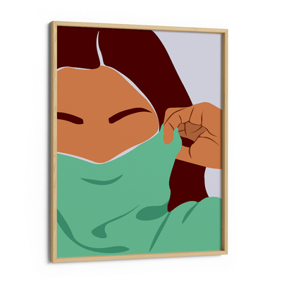 Sweater Weather (Aqua) Nook At You Matte Paper Wooden Frame
