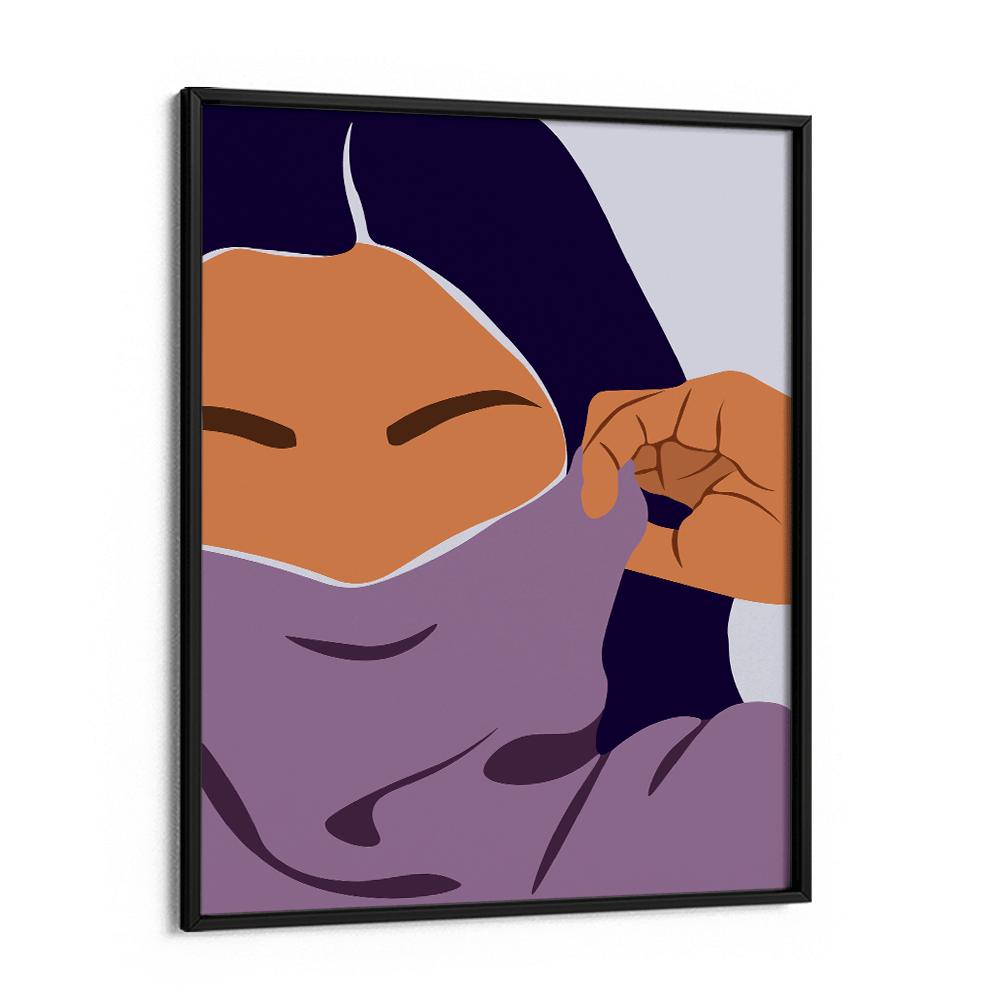 Sweater Weather (Lilac) Nook At You Matte Paper Black Frame
