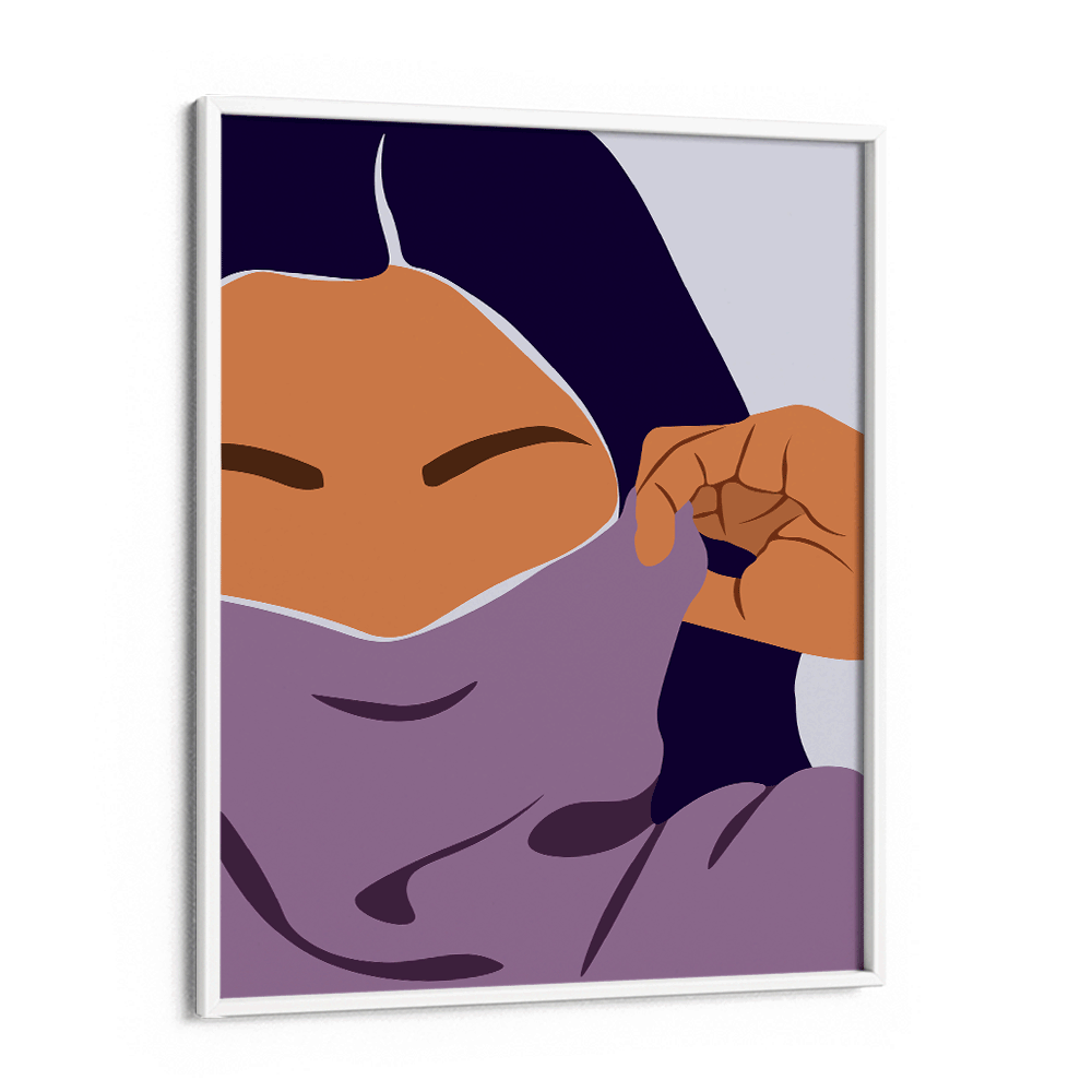 Sweater Weather (Lilac) Nook At You Matte Paper White Frame