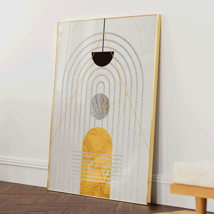 The Golden Arch Abstract Painting-Gold Metal Frame-Nook At You