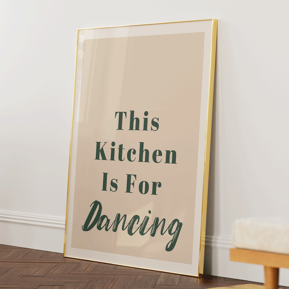 This Kitchen Is For Dancing Nook At You Matte Paper Rolled Art