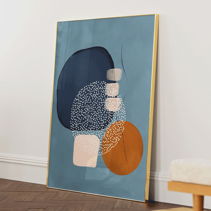 Throne Abstract Prints-Gold Metal Frame-Nook At You