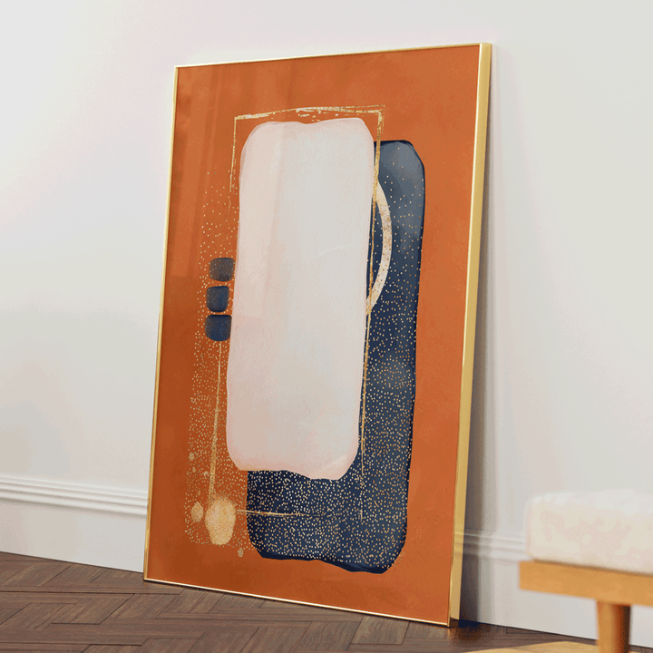 Throne of Life Abstract Painting-Gold Metal Frame-Nook At You