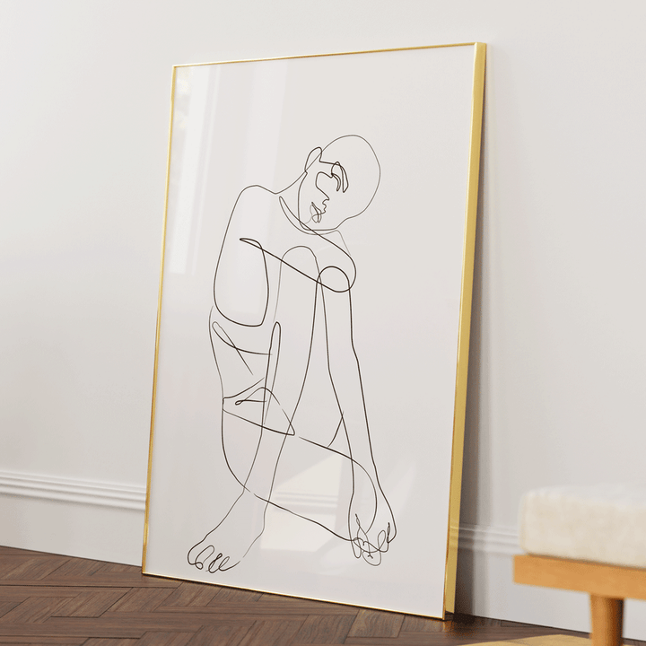 Tranquil Nook At You Matte Paper Gold Metal Frame