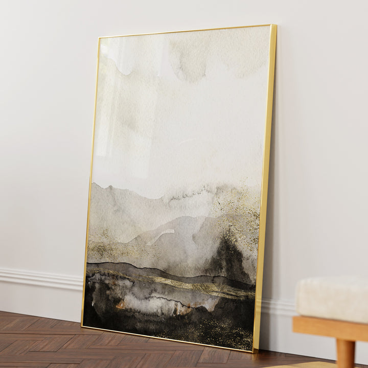 Tension Abstract Art Prints-Gold Metal Frame-Nook At You