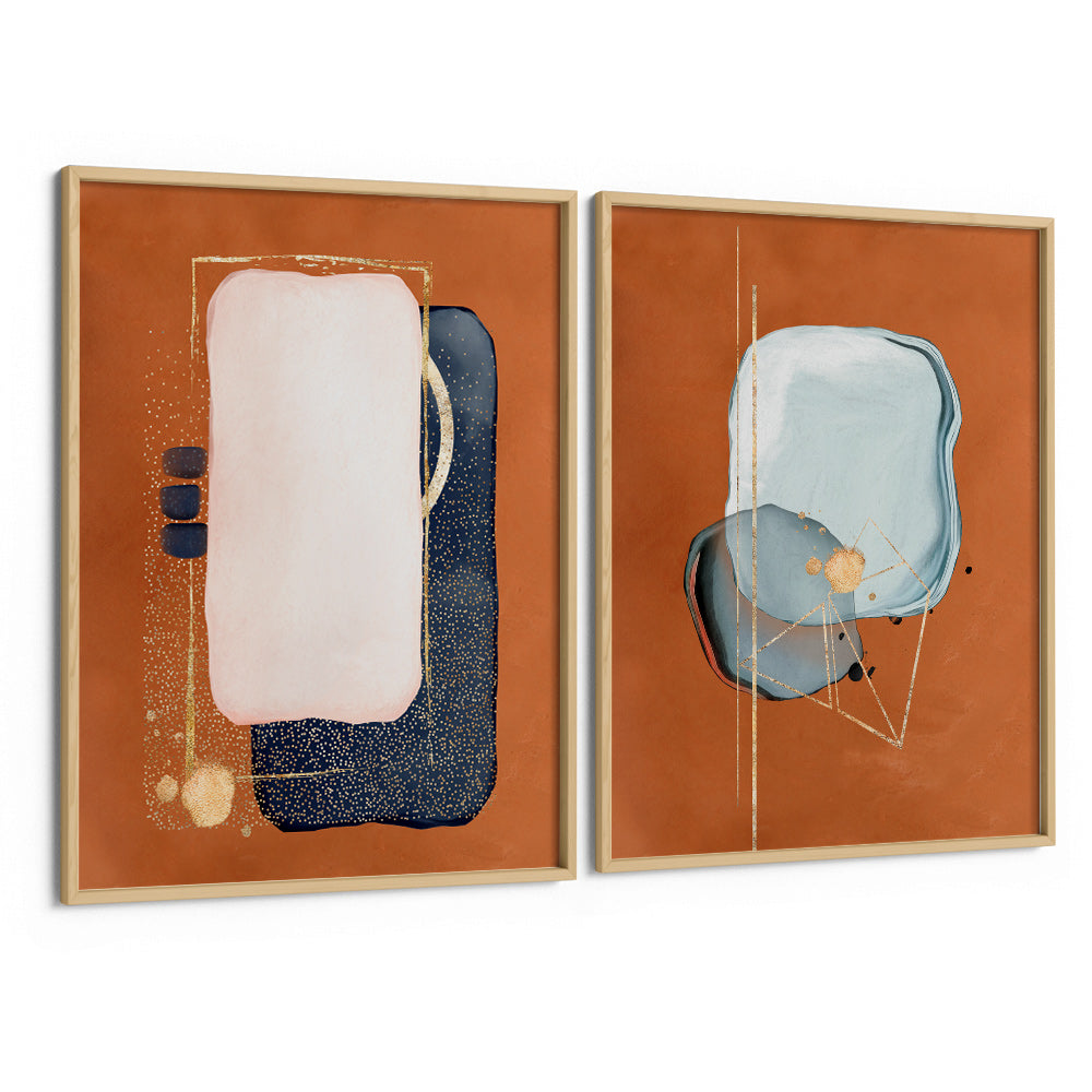 Terracotta Set of 2 Nook At You Matte Paper Wooden Frame