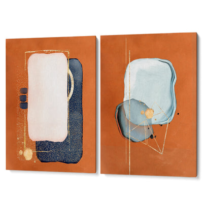 Terracotta Set of 2 Nook At You Canvas Gallery Wrap