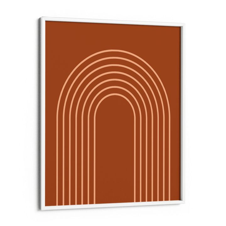 Terracotta Geometric Nook At You Matte Paper White Frame