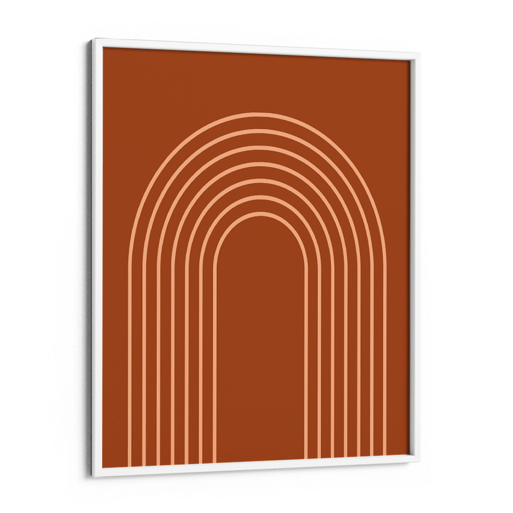 Terracotta Geometric Nook At You Matte Paper White Frame