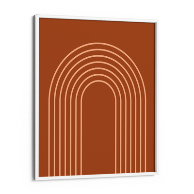Terracotta Geometric Nook At You Matte Paper White Frame