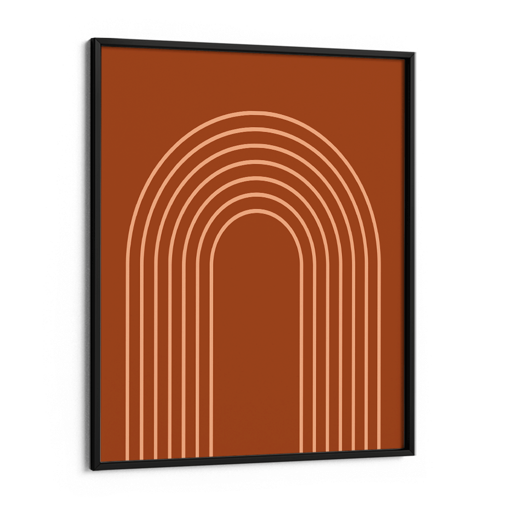 Terracotta Geometric Nook At You Matte Paper Black Frame