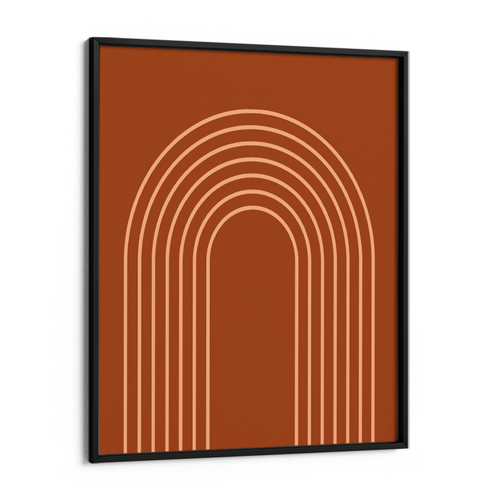 Terracotta Geometric Nook At You Matte Paper Black Frame