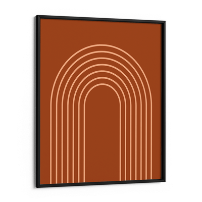 Terracotta Geometric Nook At You Matte Paper Black Frame