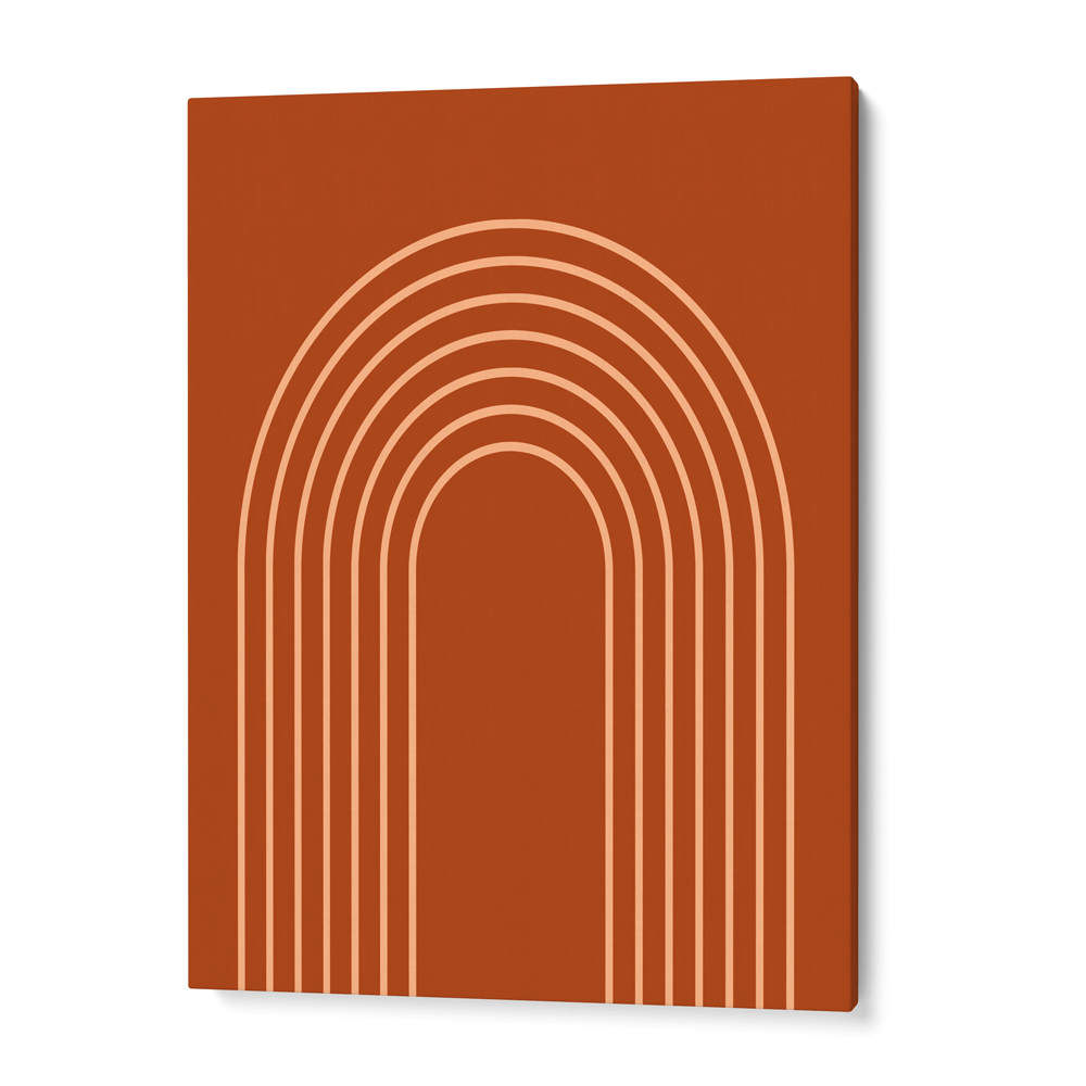 Terracotta Geometric Nook At You Canvas Gallery Wrap