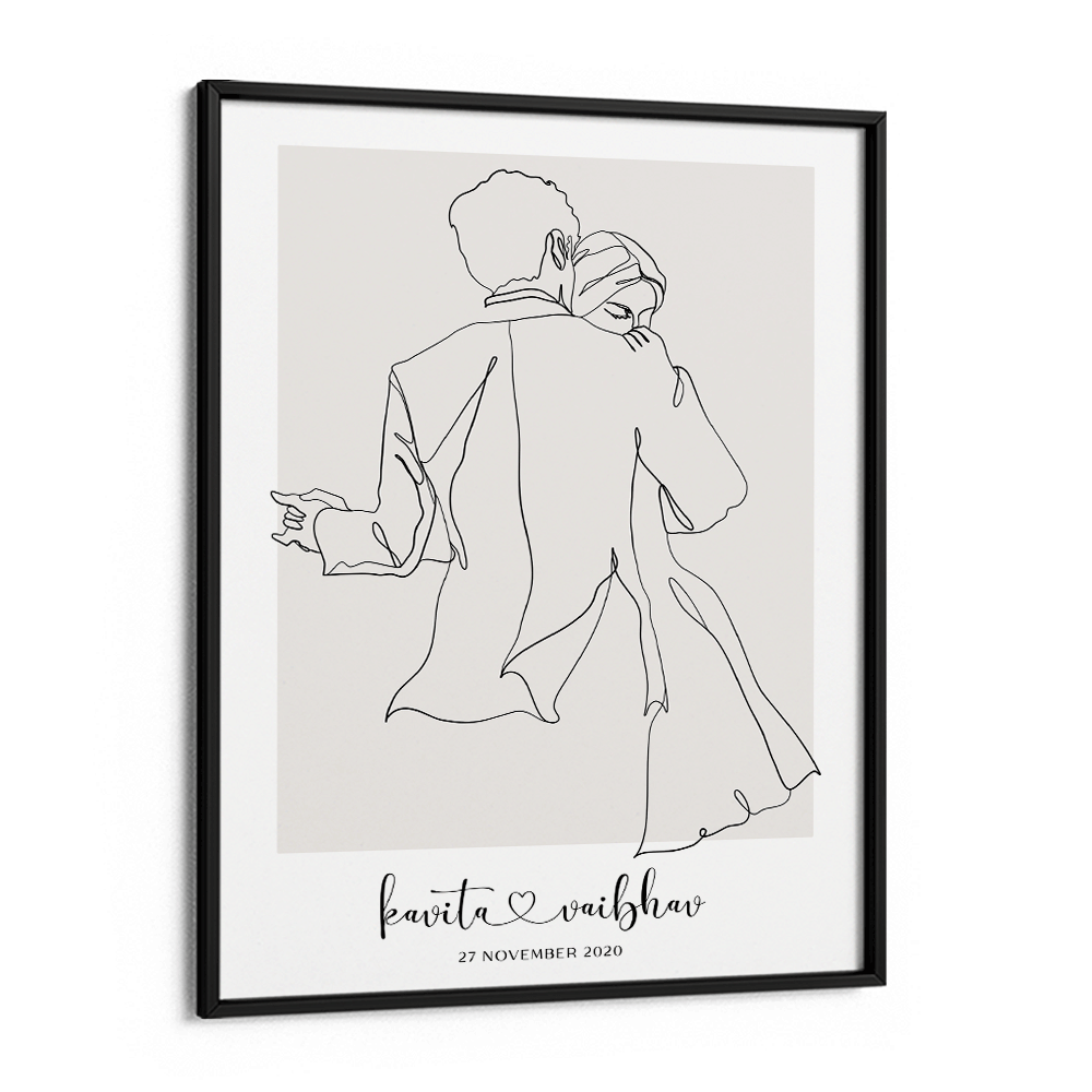 Personalized Line Art - Dance Nook At You Matte Paper Black Frame