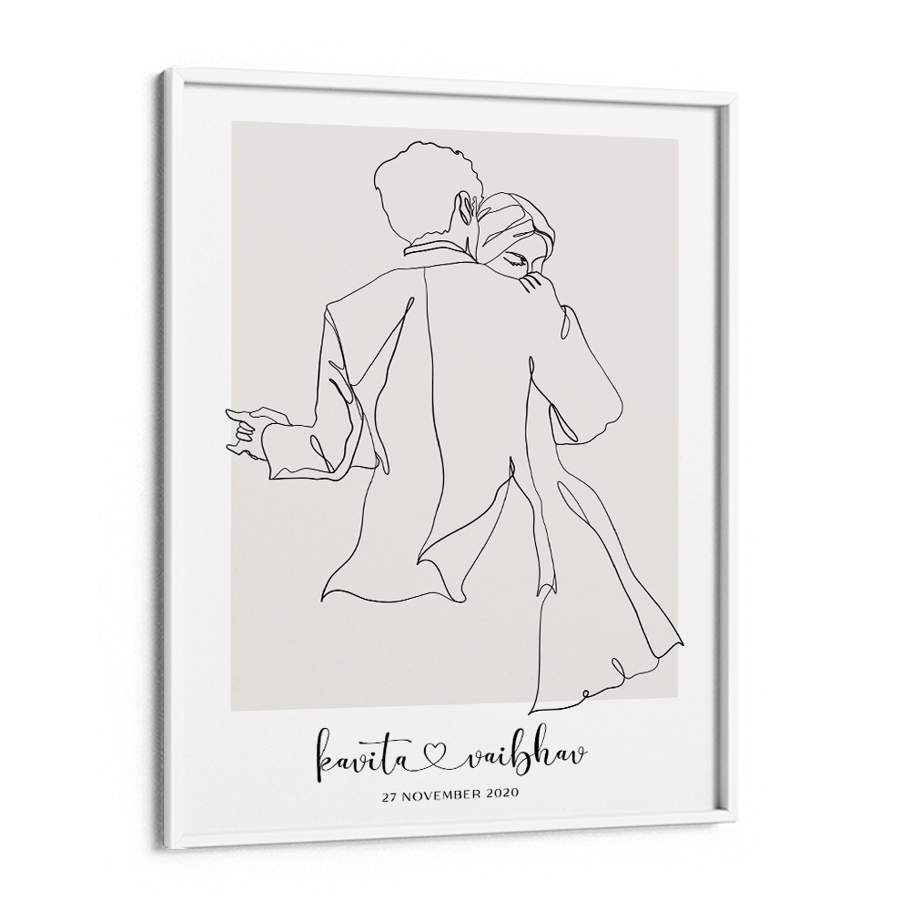 Personalized Line Art - Dance Nook At You Matte Paper White Frame