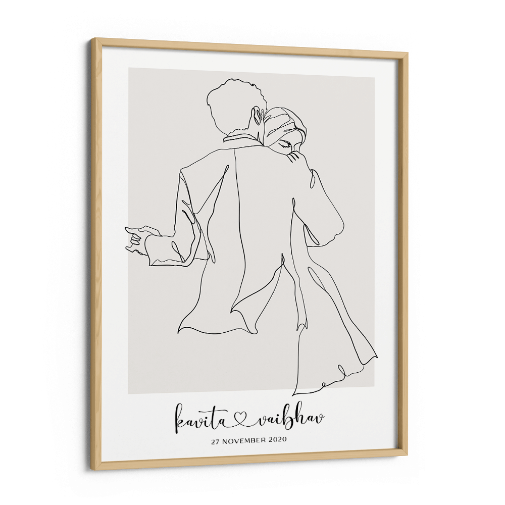 Personalized Line Art - Dance Nook At You Matte Paper Wooden Frame