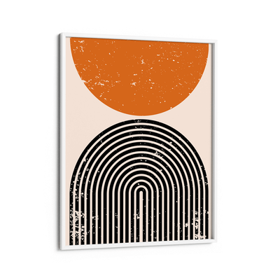 Textured Burnt Orange Geometric Nook At You Matte Paper White Frame