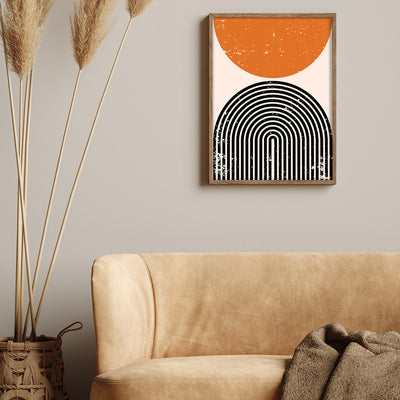 Textured Burnt Orange Geometric Nook At You  