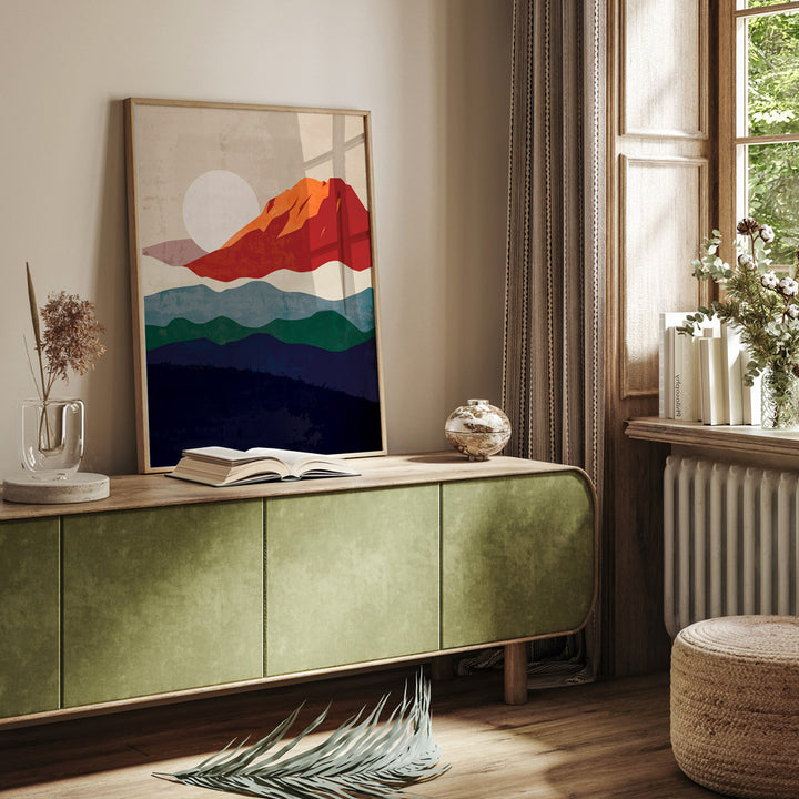 Textured Sunrise Nook At You Matte Paper Rolled Art
