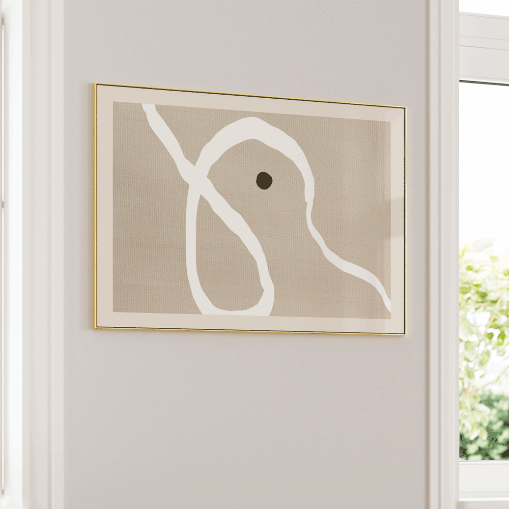 Uncovered Profile Abstract Prints-Gold Metal Frame-Nook At You