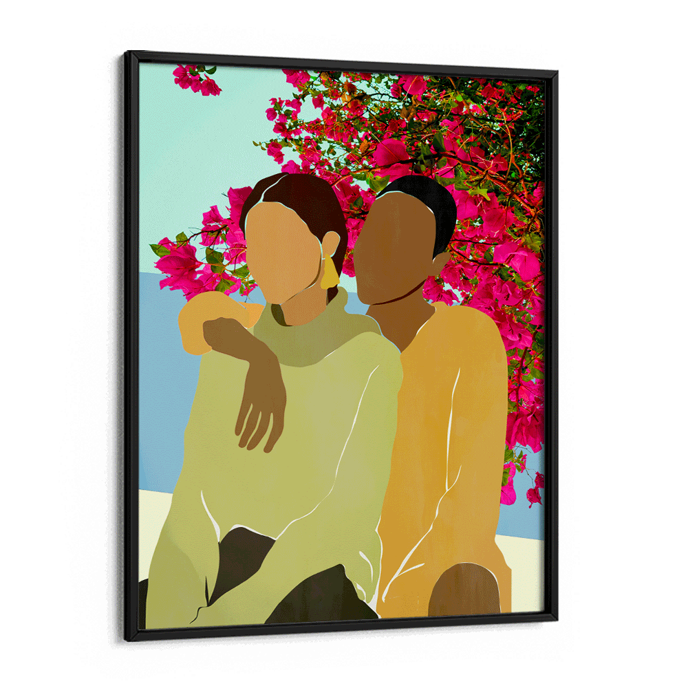 Under The Bougainvillea Tree Nook At You Matte Paper Black Frame