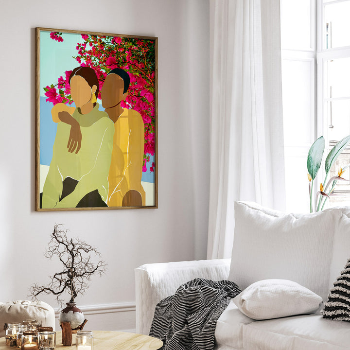 Under The Bougainvillea Tree Nook At You Matte Paper Rolled Art