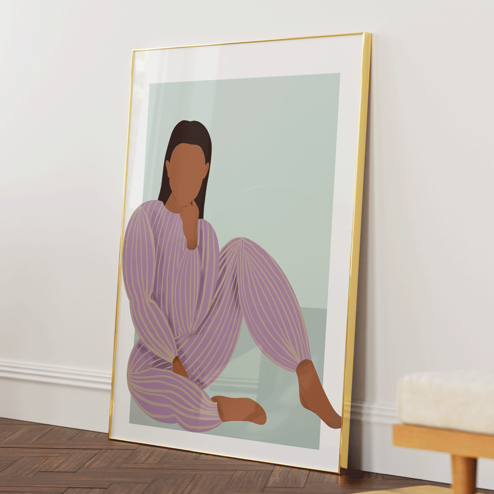 Vagabonde Nook At You Matte Paper Gold Metal Frame